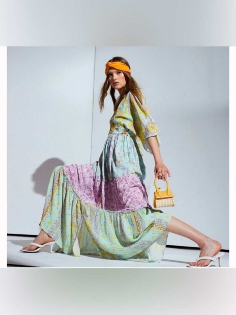 HEMANT & NANDITA Multi Floral Printed
Maxi Dress - Picture 16 of 16